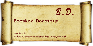 Bocskor Dorottya névjegykártya