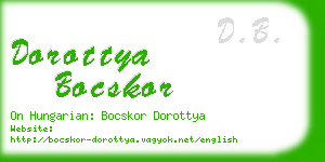 dorottya bocskor business card